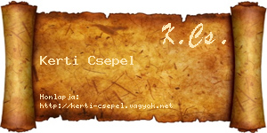 Kerti Csepel névjegykártya